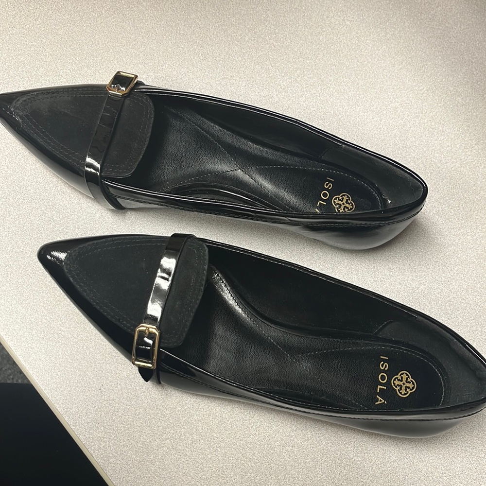 ISOLA BLACK FLAT SHOES